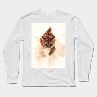 Cat winter fun snow cat Long Sleeve T-Shirt